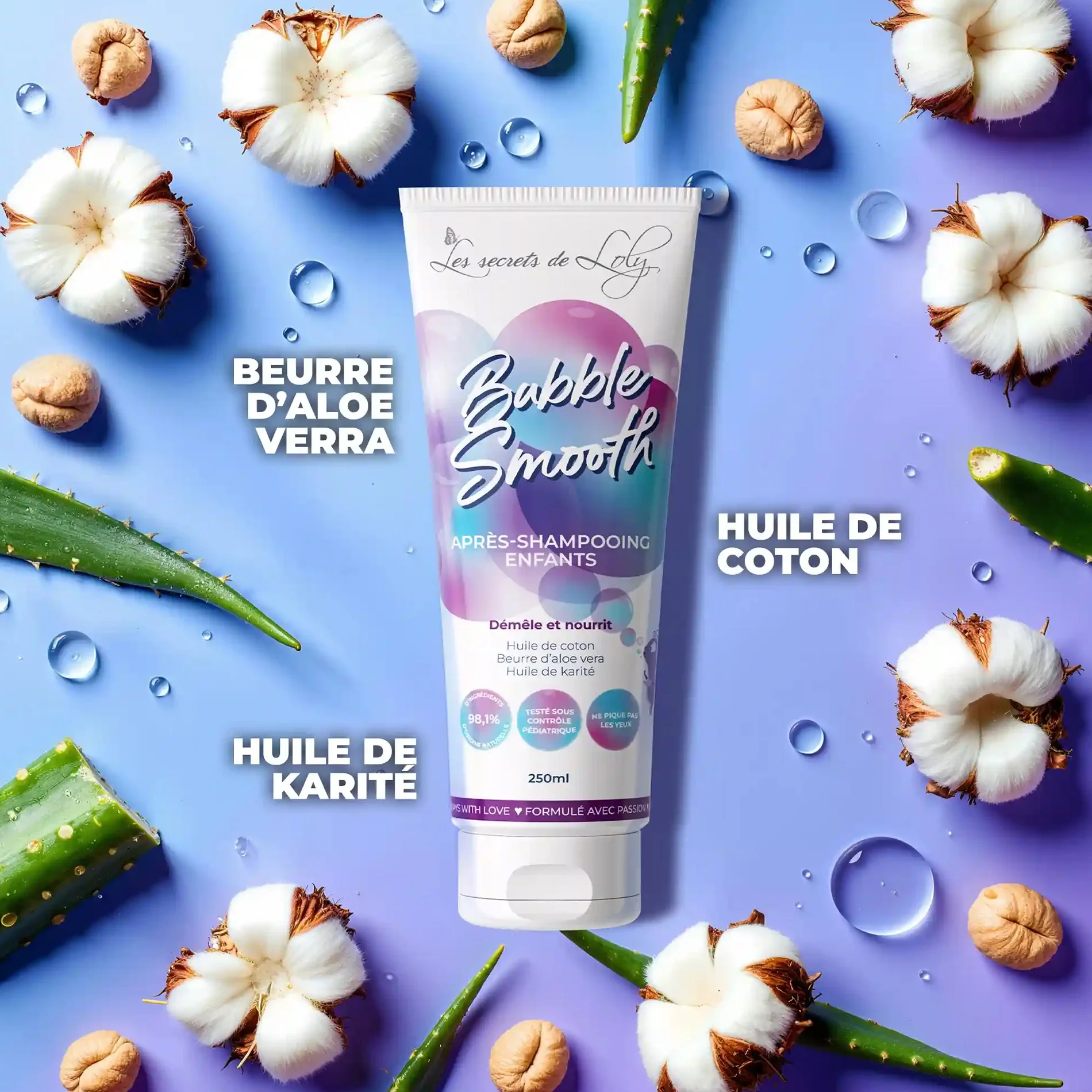 Après-Shampoing Enfant Bubble Smooth Les Secrets de Loly 250 ML - Image 2