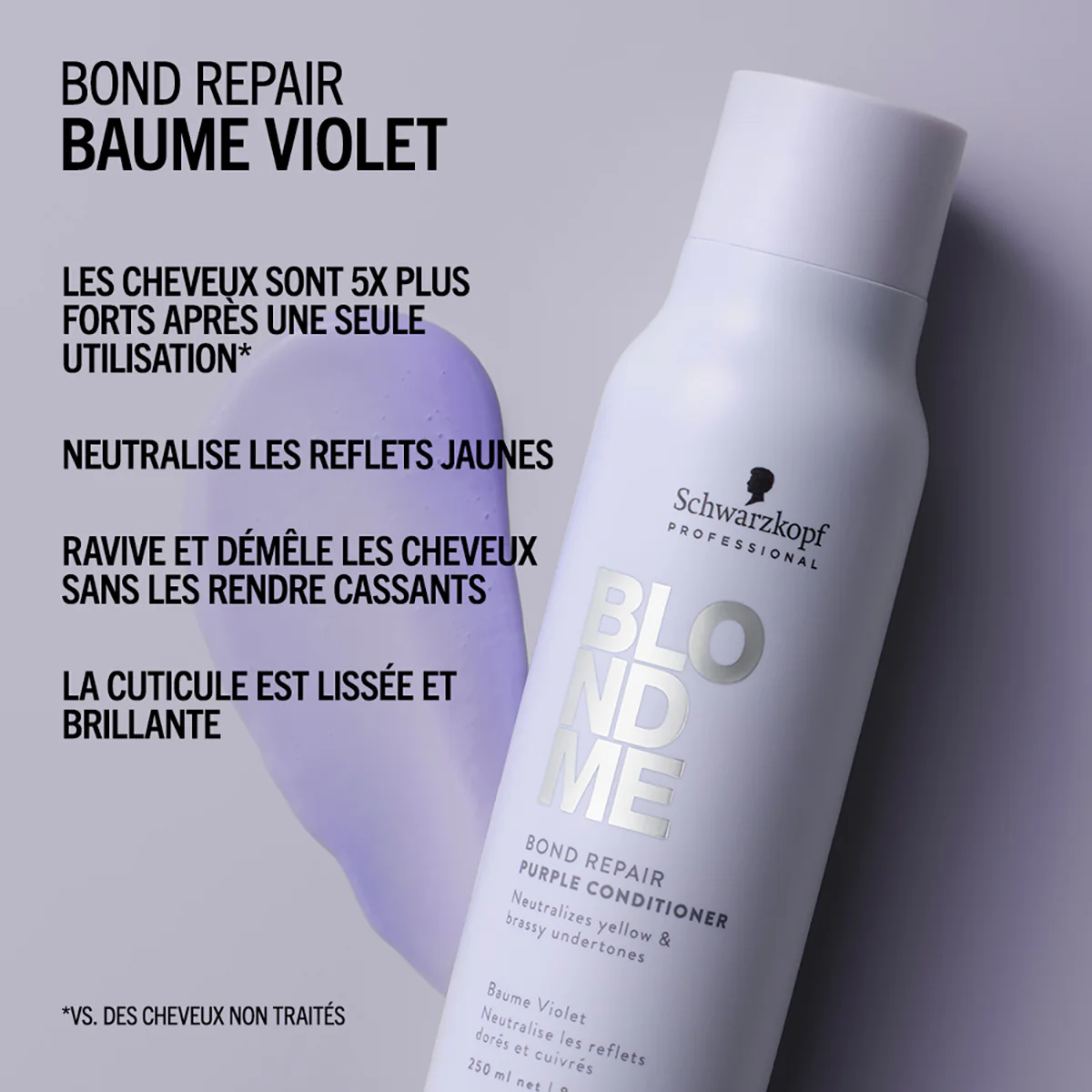 Baume Violet Neutralisant Blond Me Bond Repair Schwarzkopf 250ML - Image 2