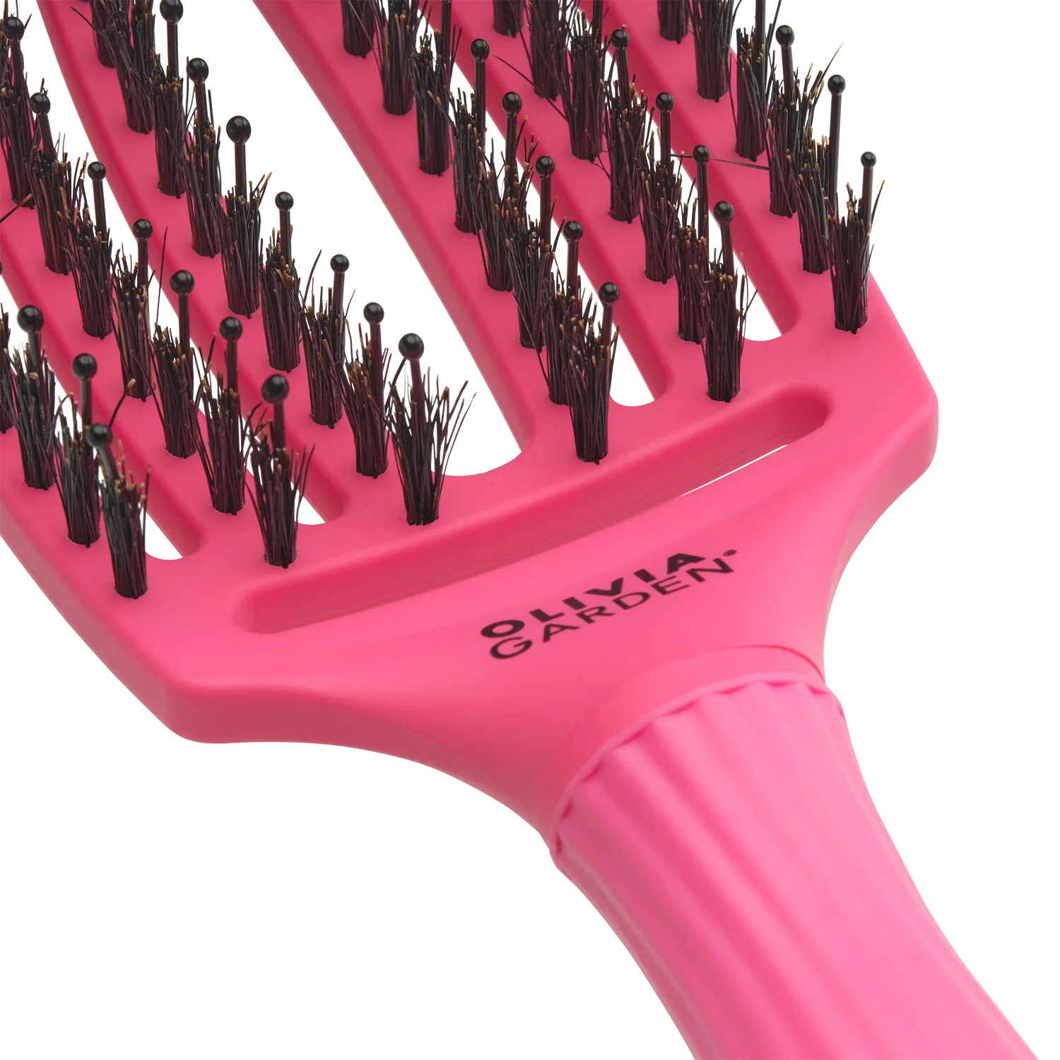 Brosse démêlante Fingerbrush Combo Hot Pink Moyenne Olivia Garden - Image 3