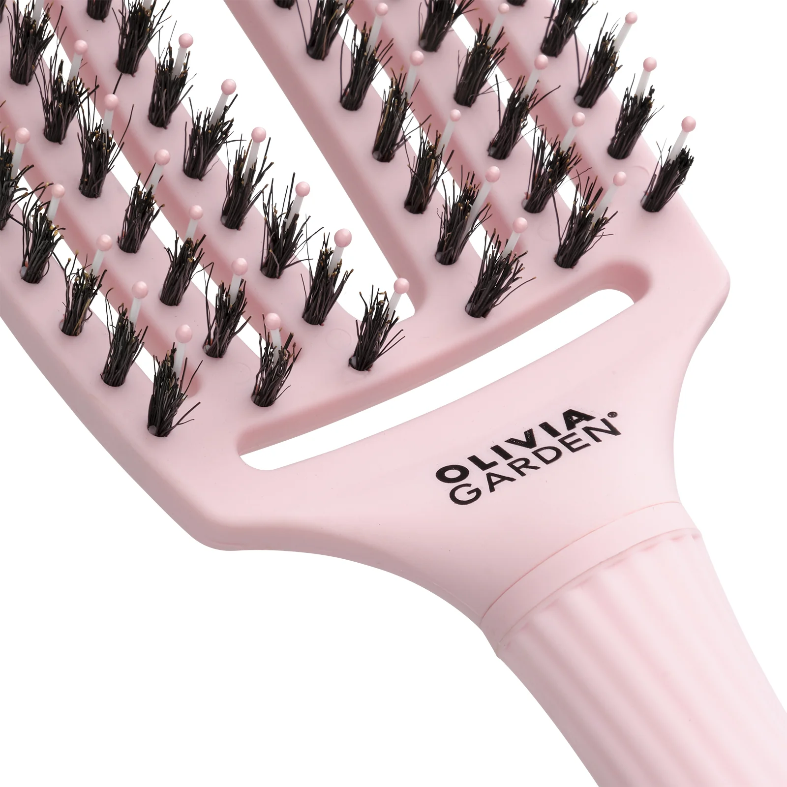 Brosse démêlante Fingerbrush Combo Pastel Pink Moyenne Olivia Garden - Image 2