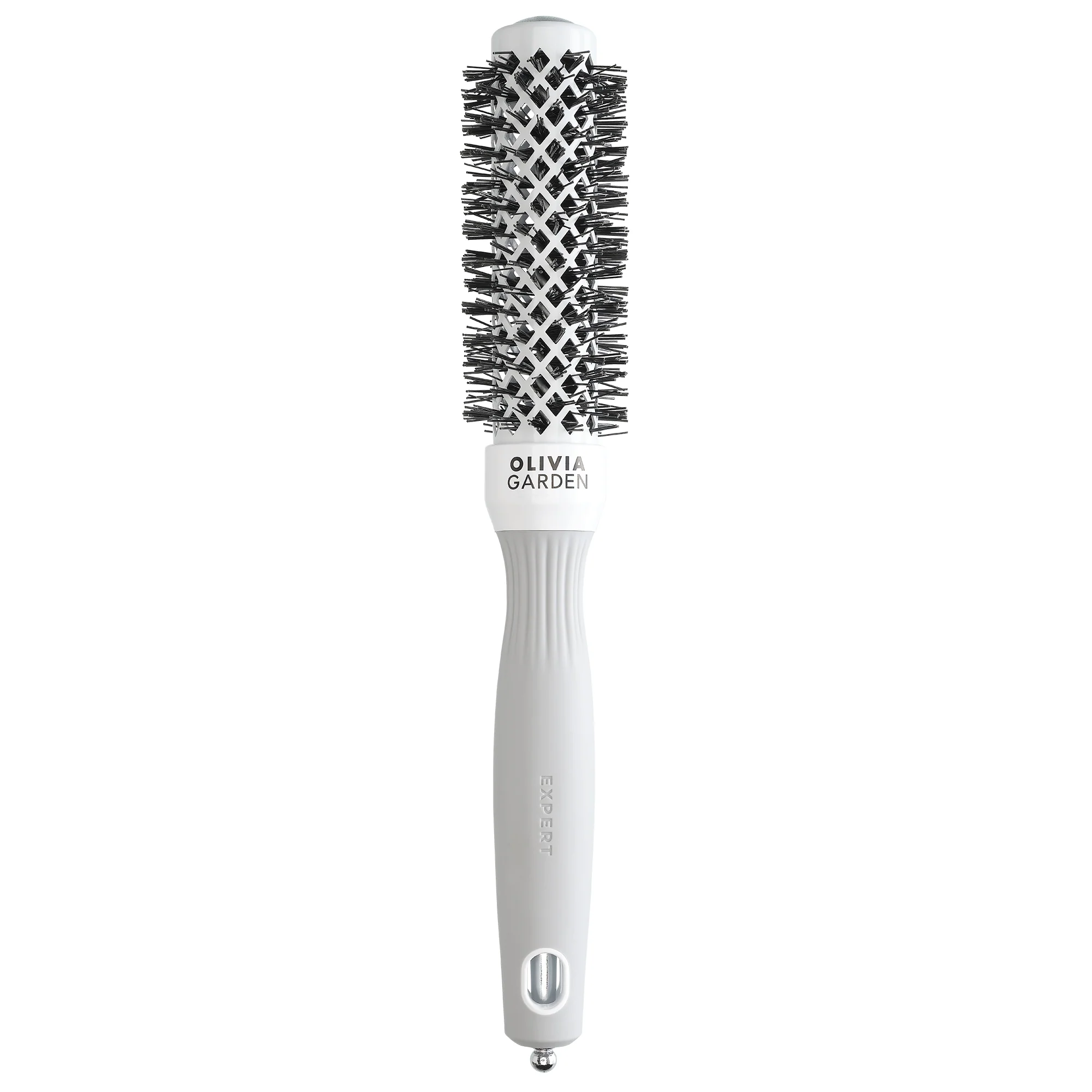 Brosse ronde Olivia Garden Expert Blowout Shine WHITE & GREY
