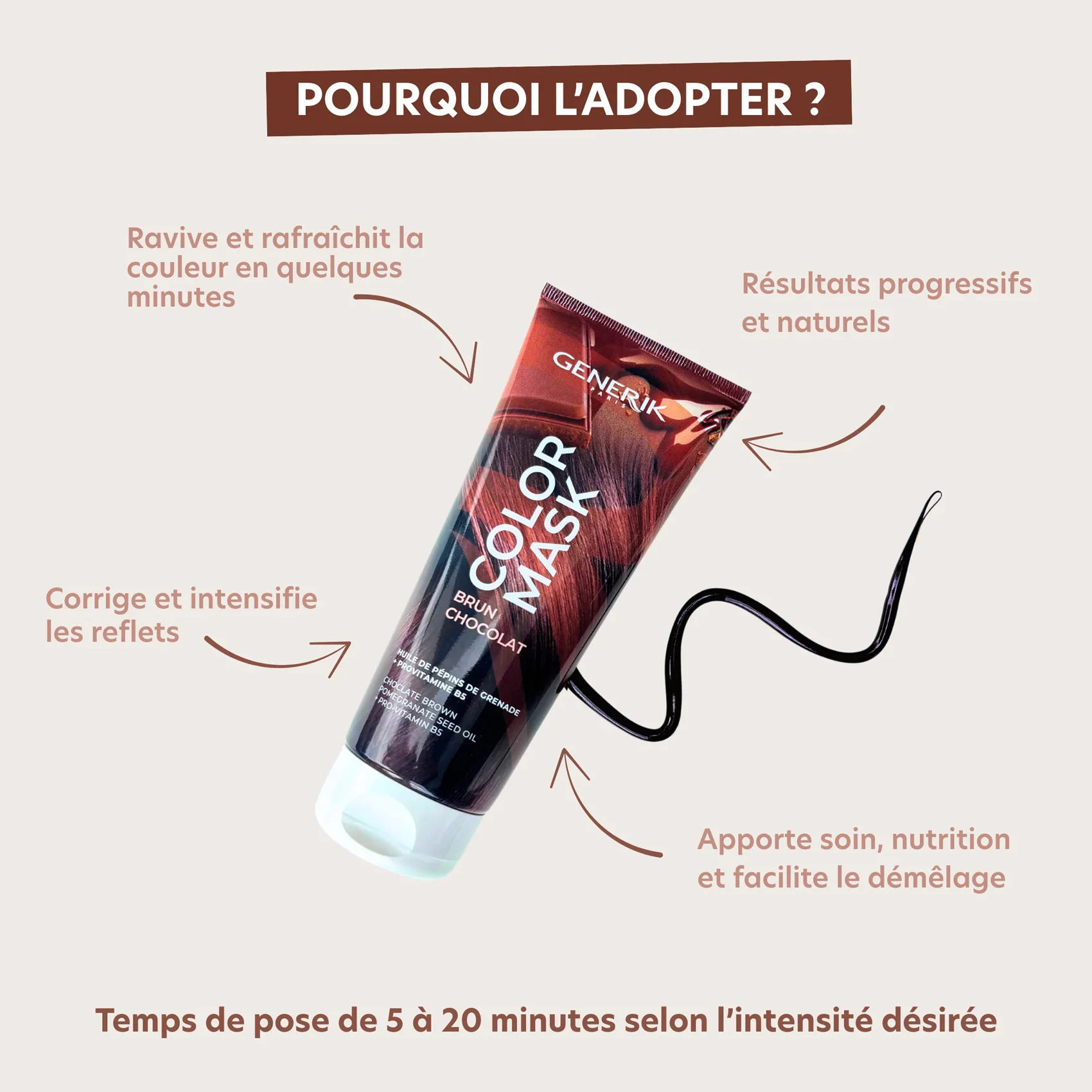 Color Mask Brun Chocolat Generik 200 ML - Image 3
