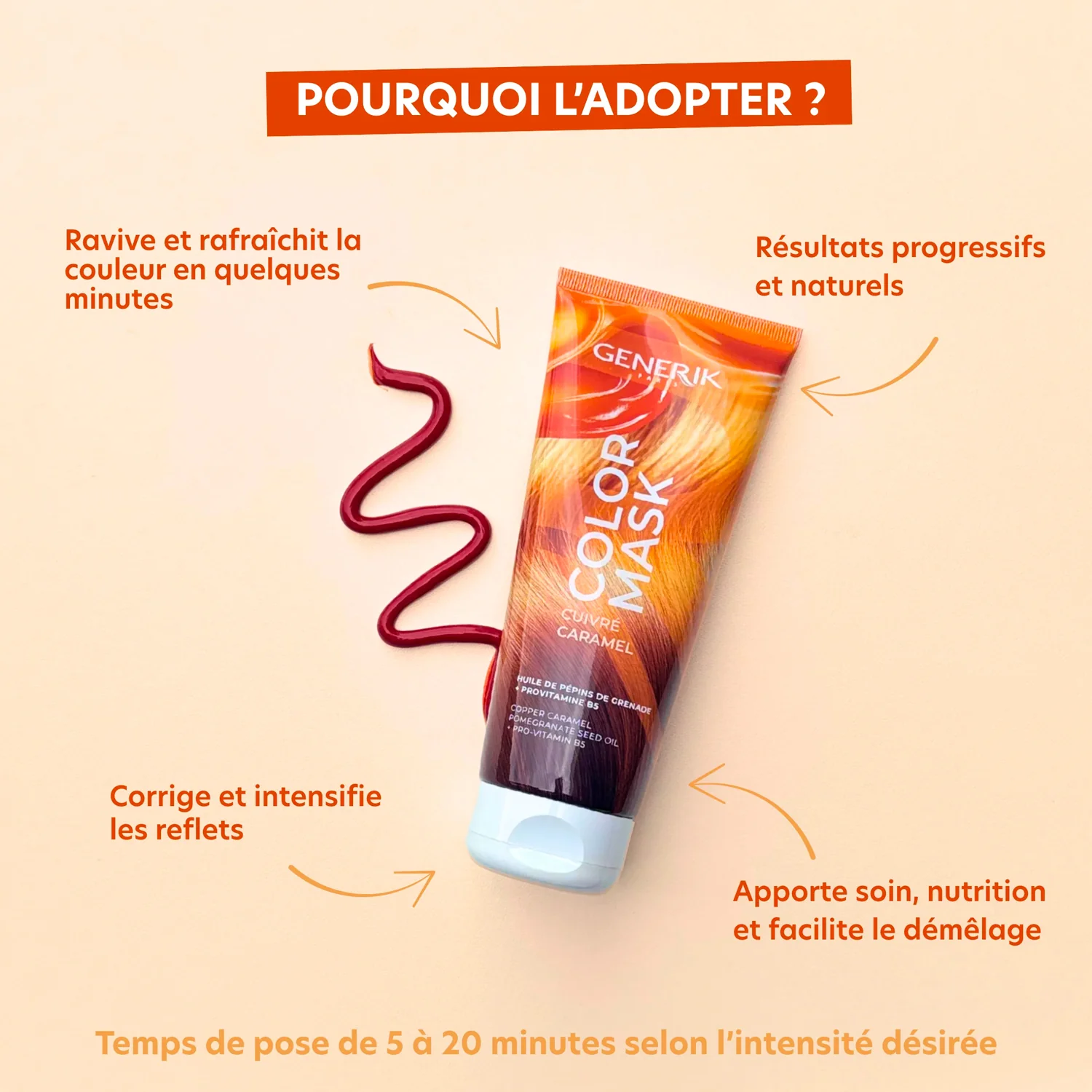 Color Mask Cuivré Caramel Generik 200 ML - Image 3