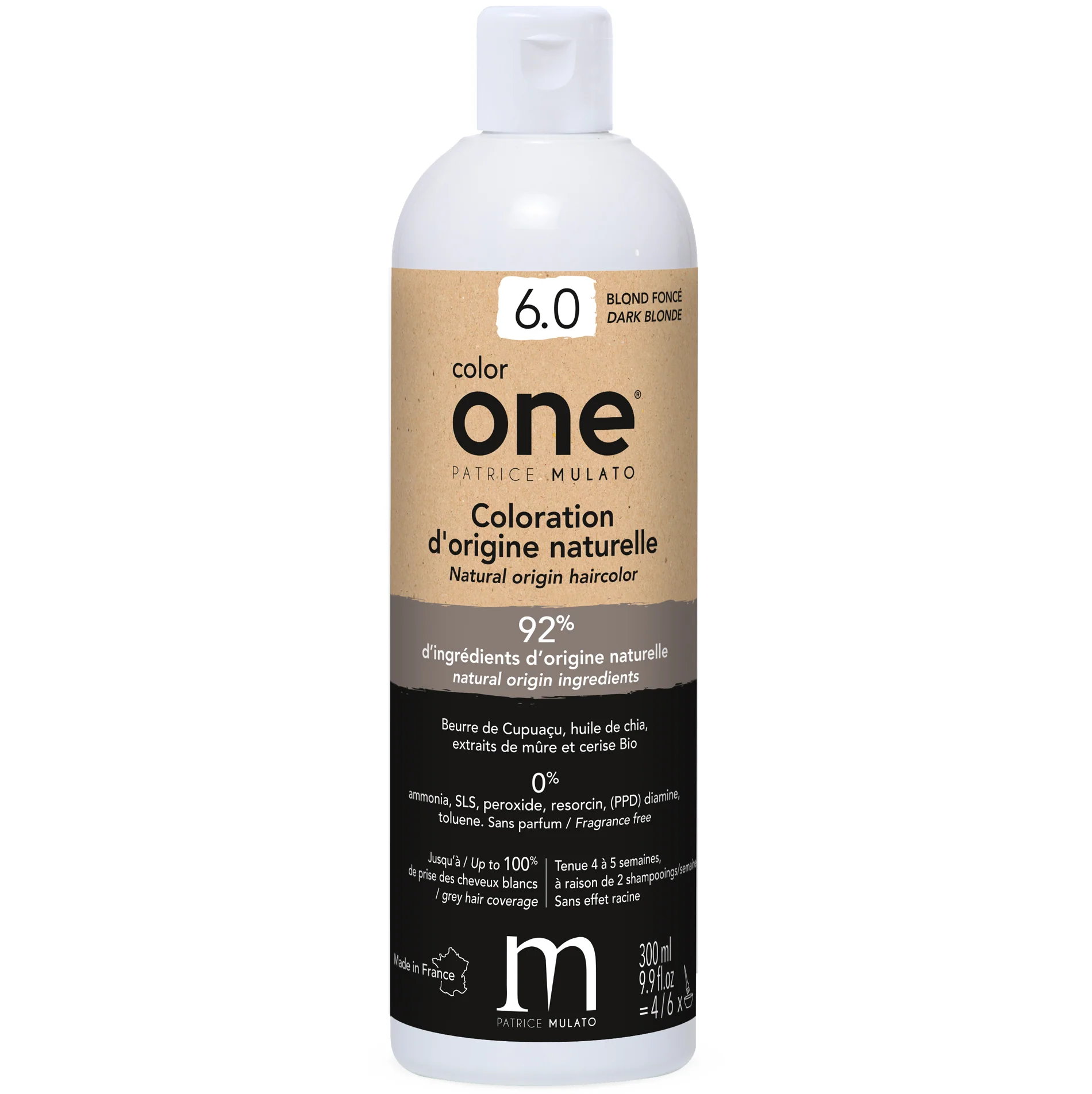 Coloration Naturelle 6.0 BLOND FONCÉ Color One Mulato 300 ML
