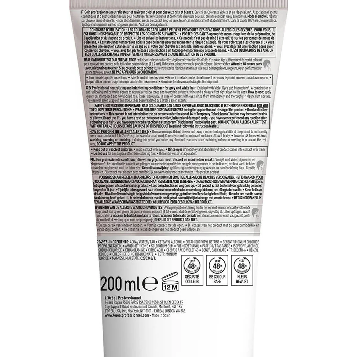 Conditioner Silver L'Oréal Professionnel 200 ML - Image 3