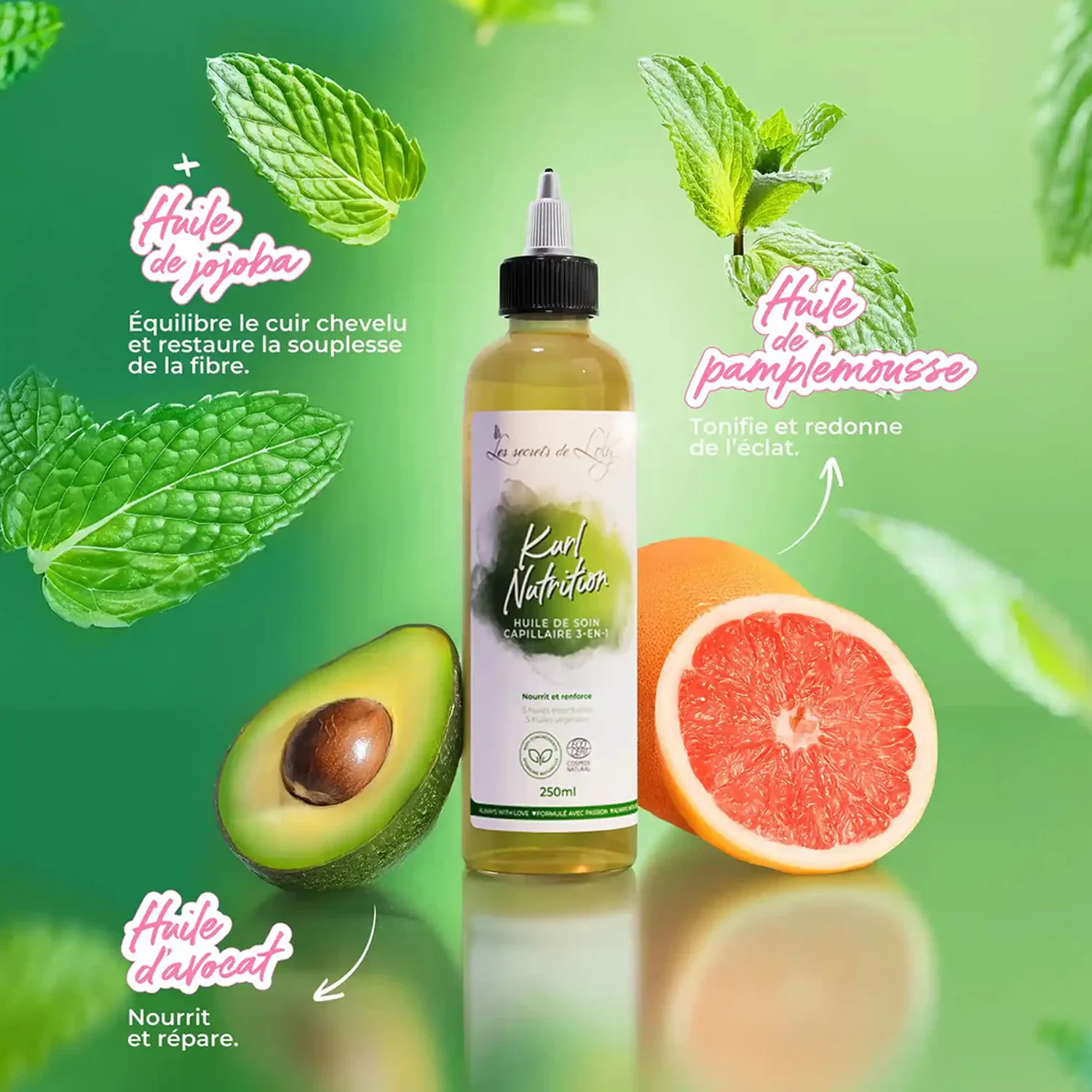 Huile 3-en-1 Kurl Nutrition - Les Secrets de Loly 250 ML - Image 5