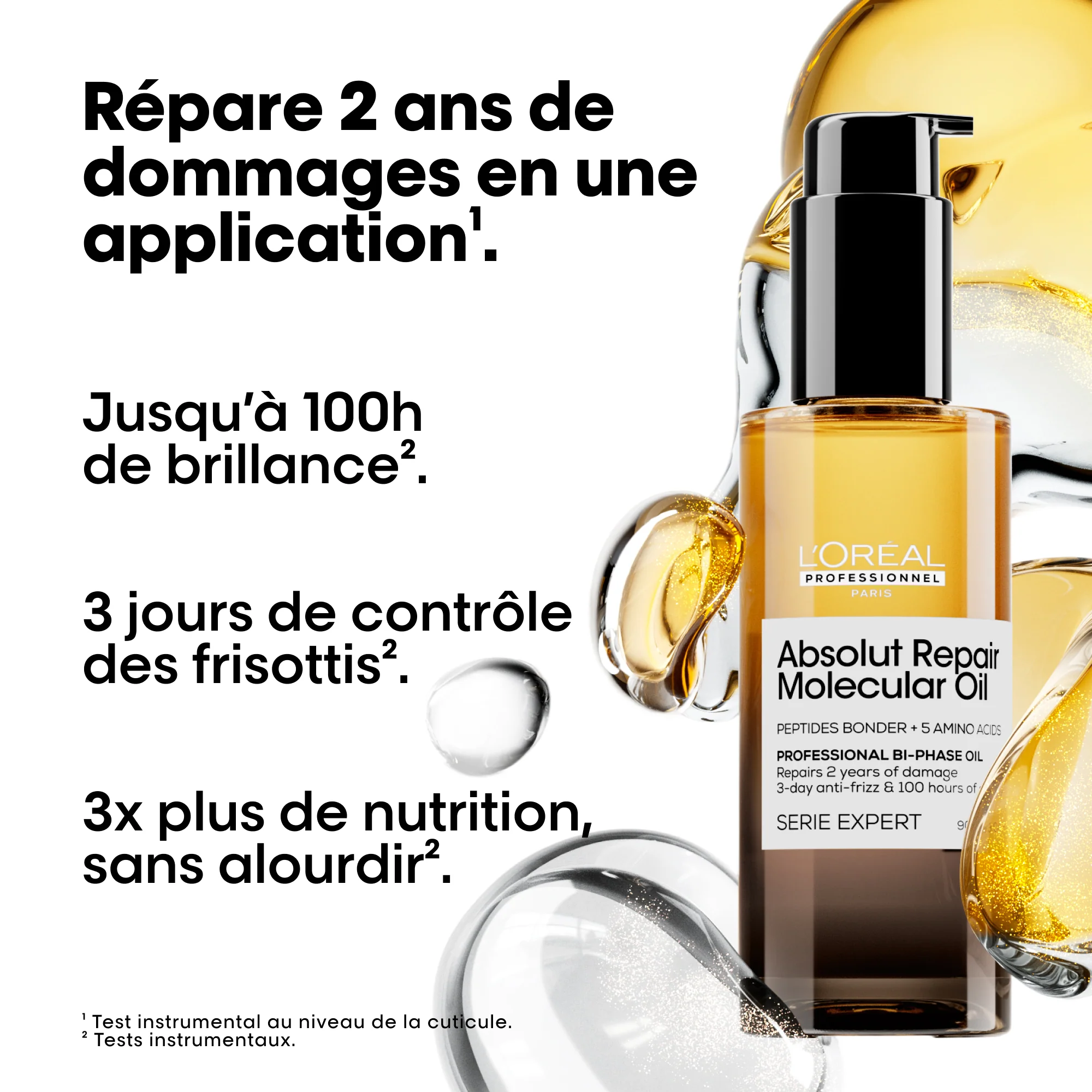 Huile Bi-Phase Absolut Repair Molecular L'Oréal Professionnel - Image 2