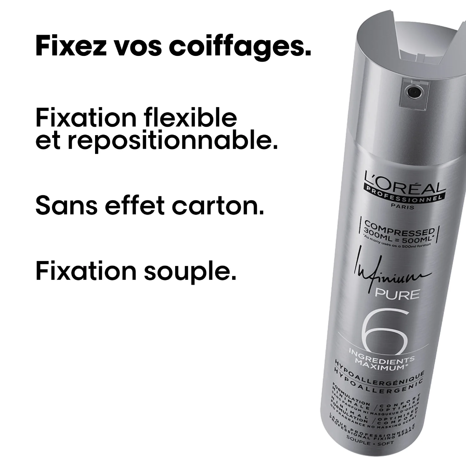 Laque Infinium Pure Souple L'Oréal Professionnel 300 ML - Image 2