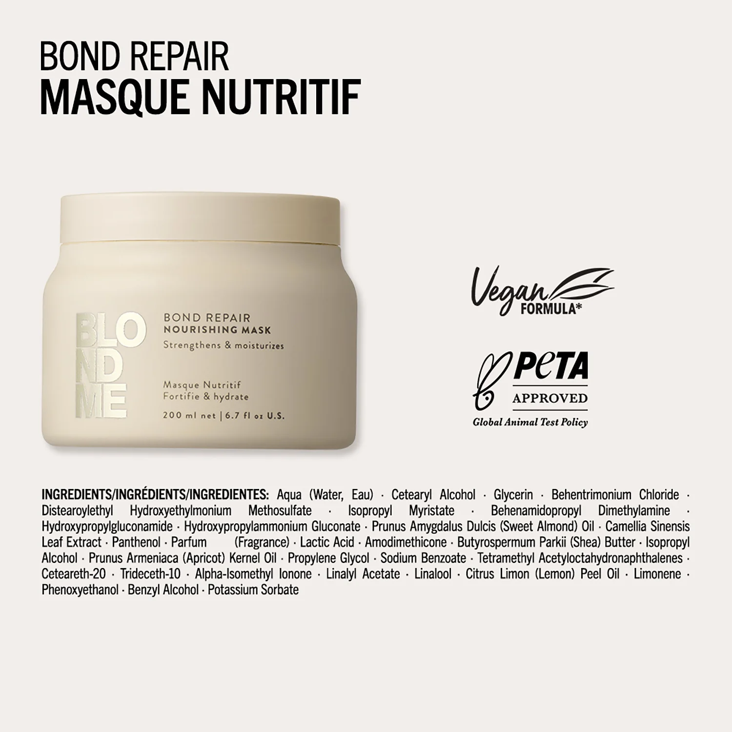 Masque Nutritif Blond Me Bond Repair Schwarzkopf 500 ML - Image 5