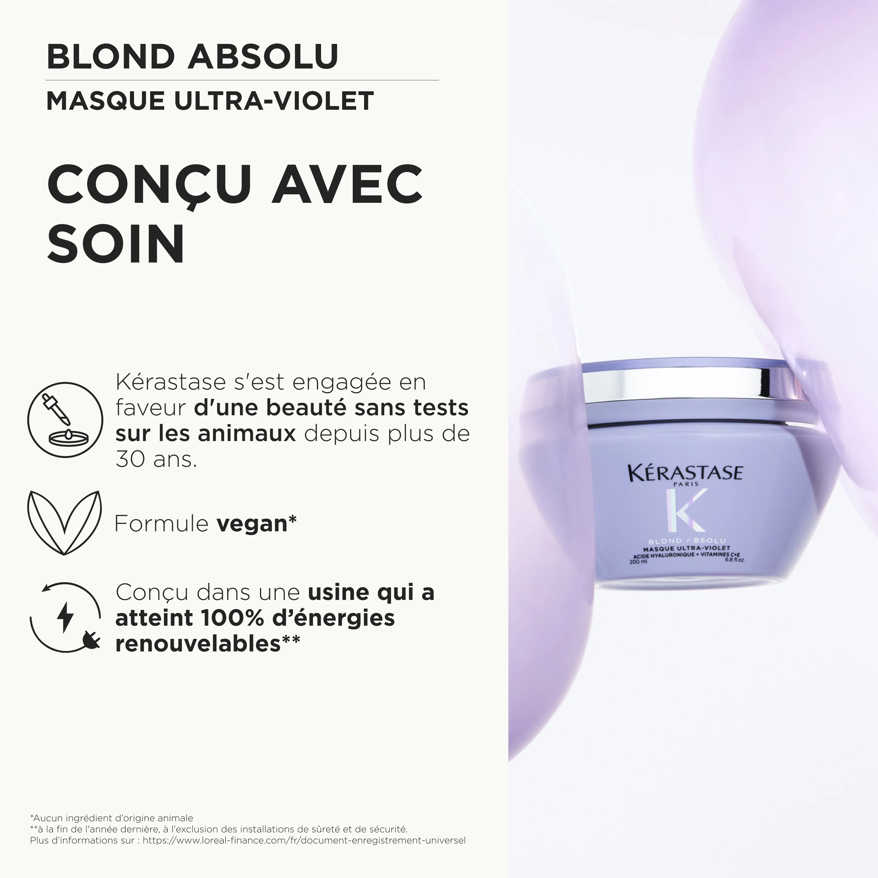 Masque Ultra-Violet Blond Absolu Kérastase 200 ML - Image 4