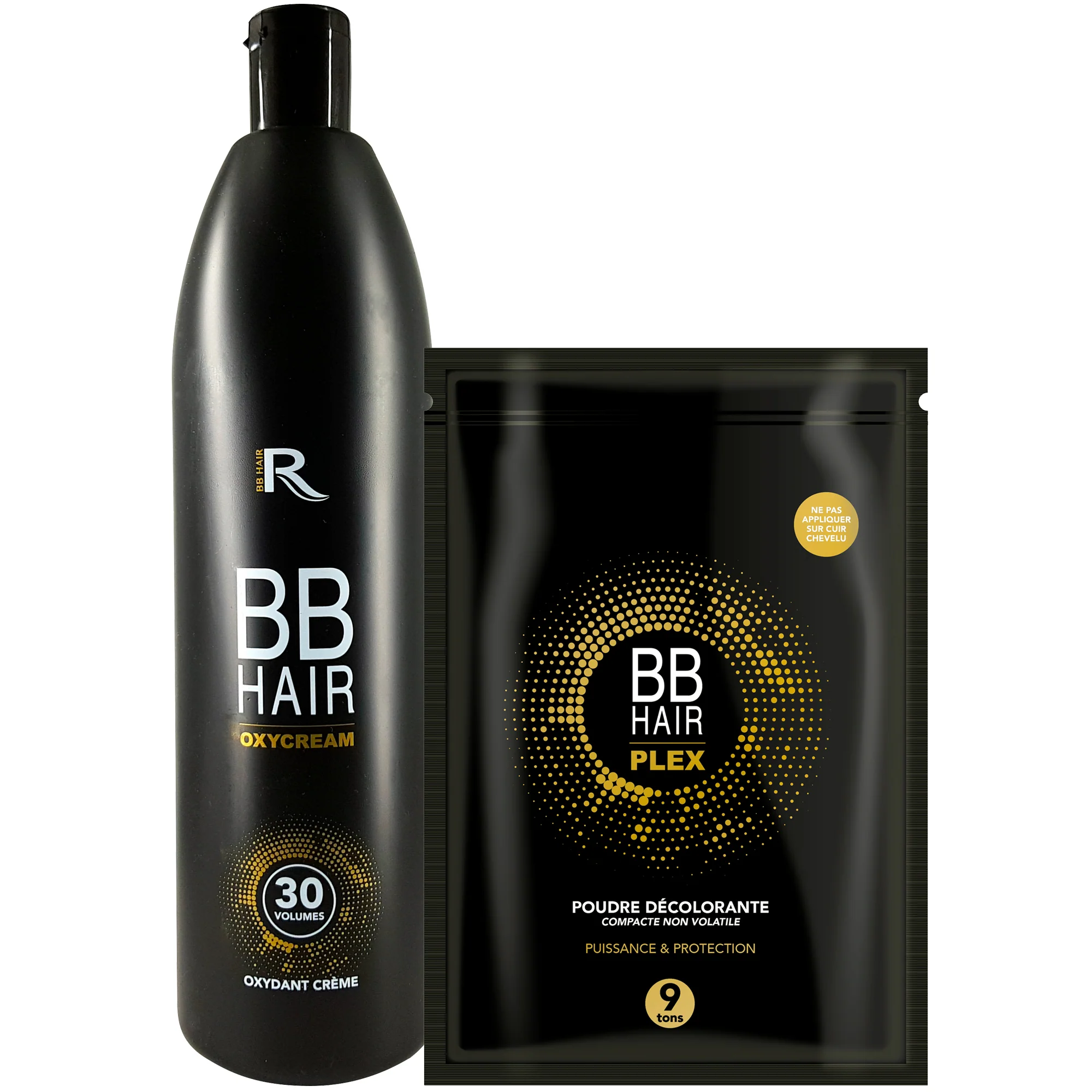 Pack Oxydant 30 Vol + Poudre Décolorante 9 Tons Plex BBHair Generik
