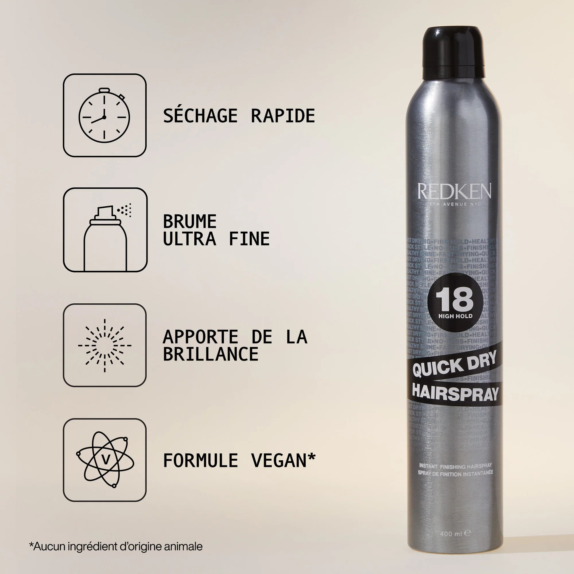 Quick Dry Hairspray 18 Redken 400 ML - Image 3