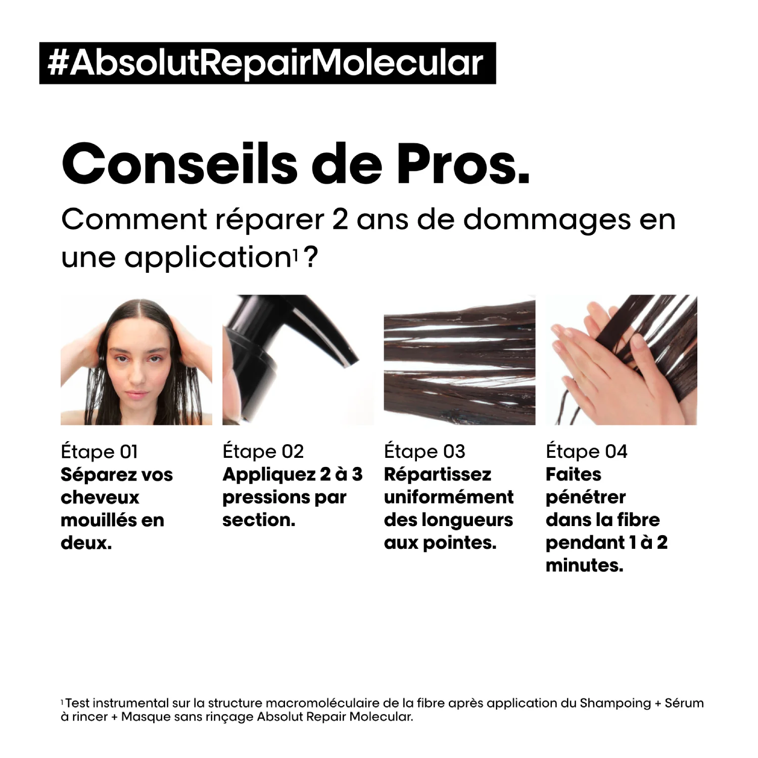 Sérum à rincer Absolut Repair Molecular L'Oréal Professionnel 250 ML - Image 5