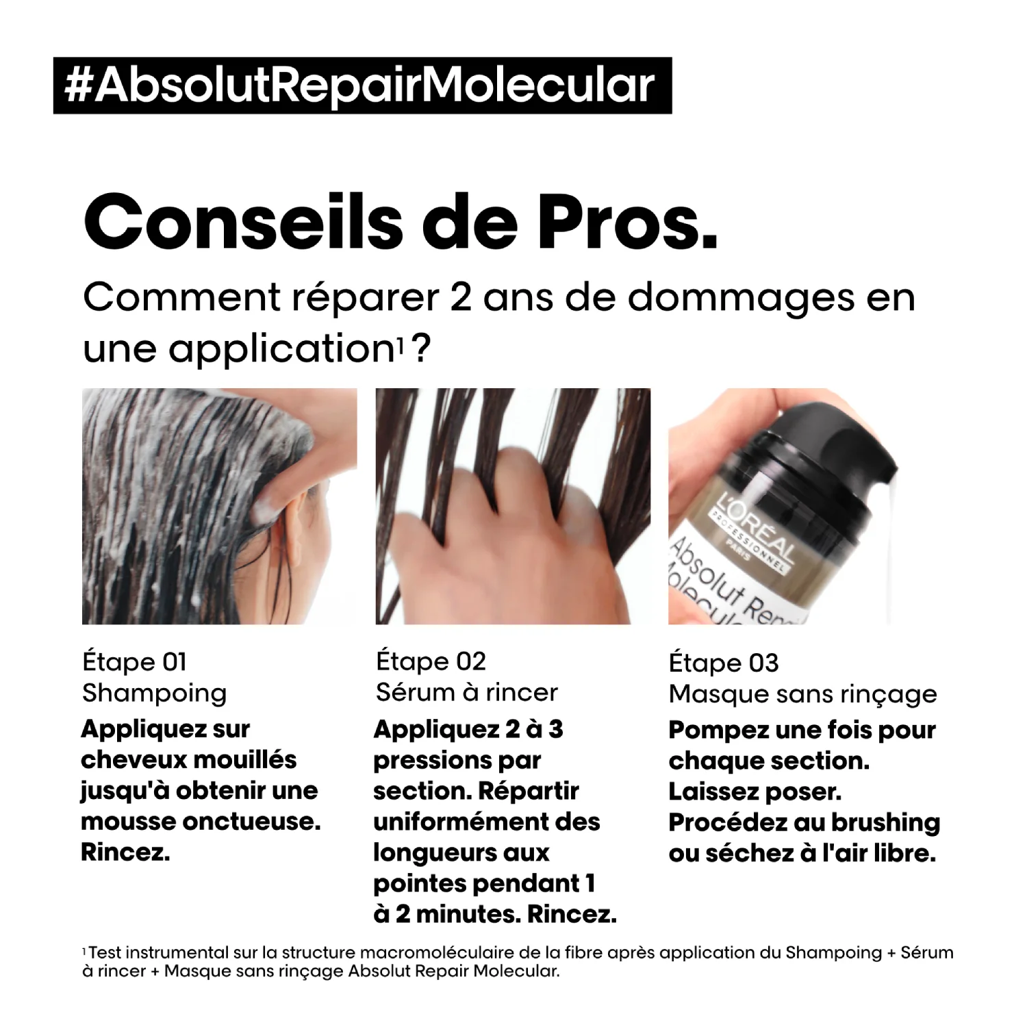 Shampoing Absolut Repair Molecular L'Oréal Professionnel - Image 5