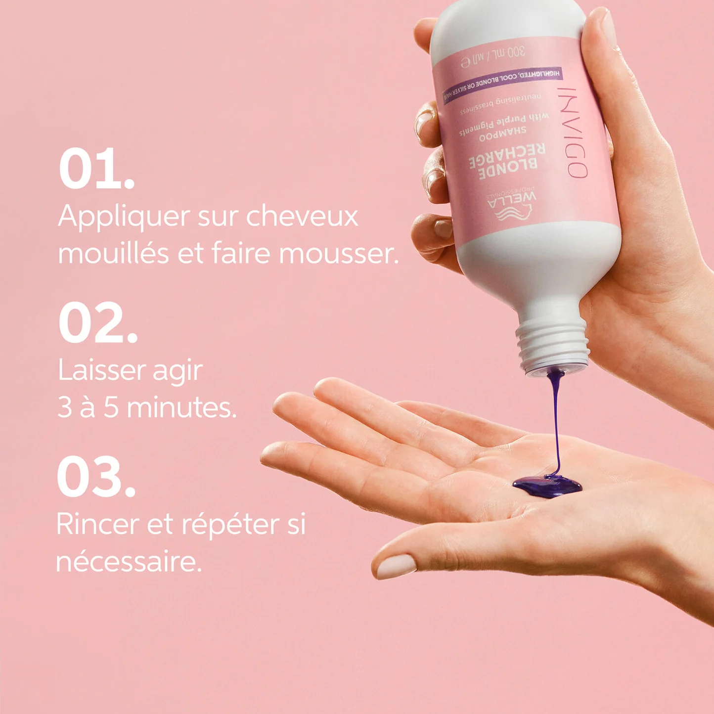 Shampoing Blonde Recharge Invigo Wella 300 ML - Image 2