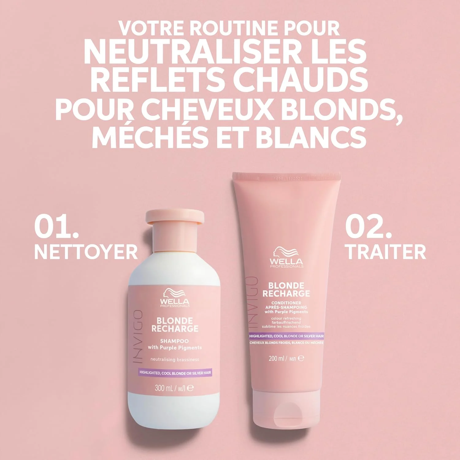 Shampoing Blonde Recharge Invigo Wella 300 ML - Image 4