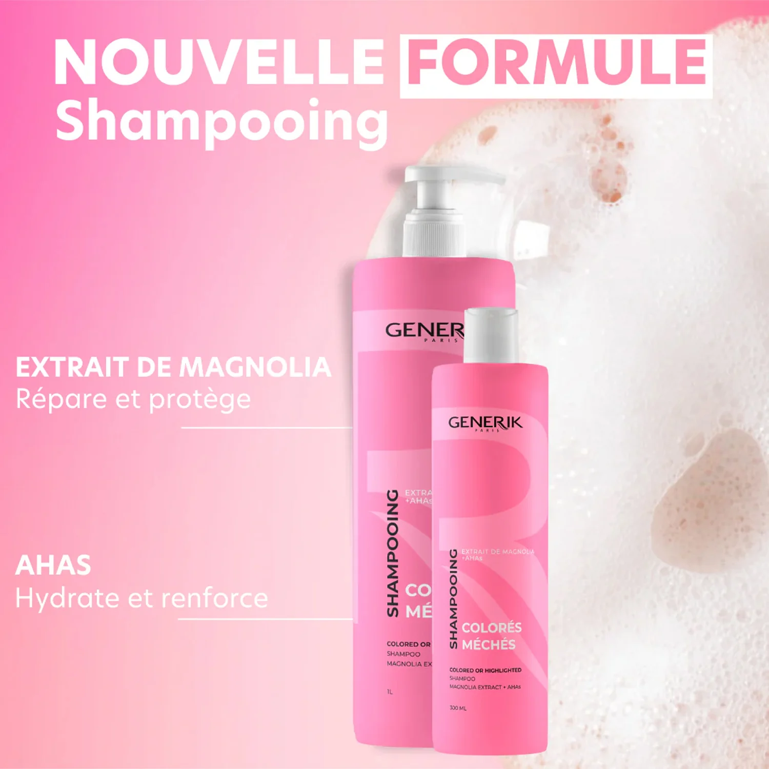Shampoing Cheveux Colorés/Méchés Generik 1 Litre - Image 4