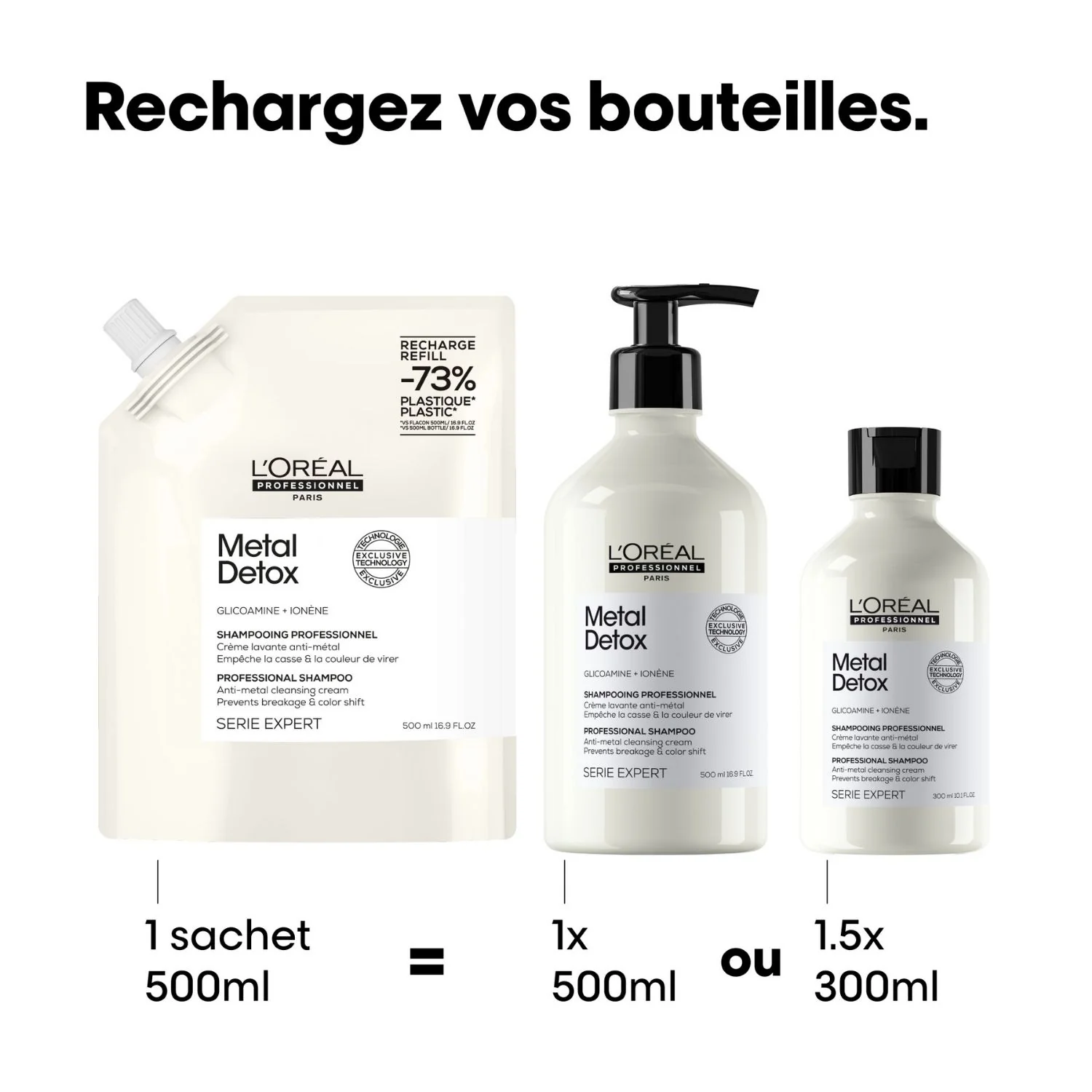Éco-Recharge Shampoing Metal Detox L'Oréal Professionnel 500 ML - Image 2