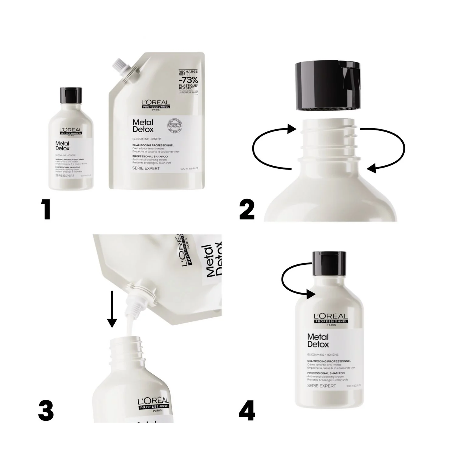 Éco-Recharge Shampoing Metal Detox L'Oréal Professionnel 500 ML - Image 6