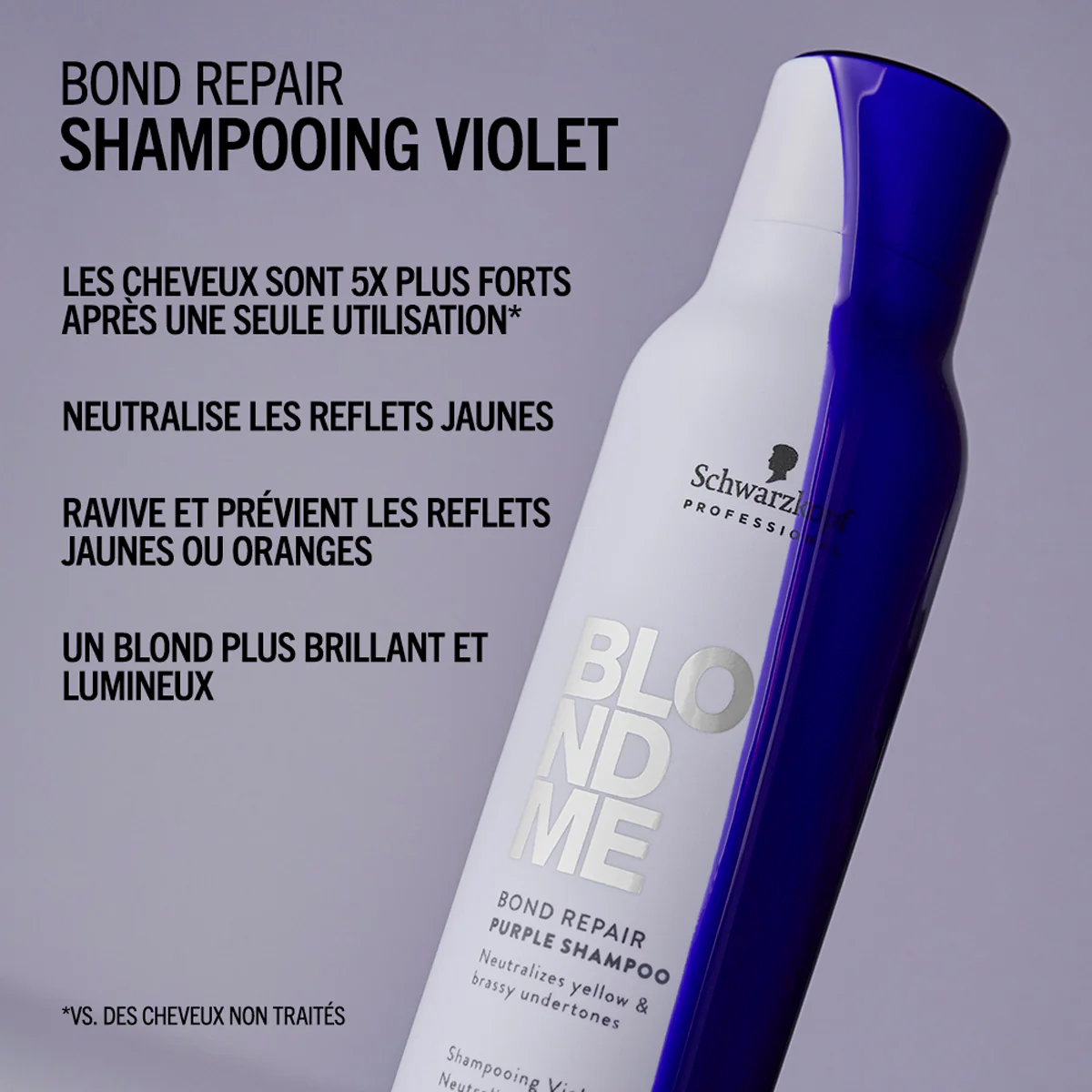 Shampoing Violet Neutralisant Blond Me Bond Repair Schwarzkopf 300 ML - Image 2