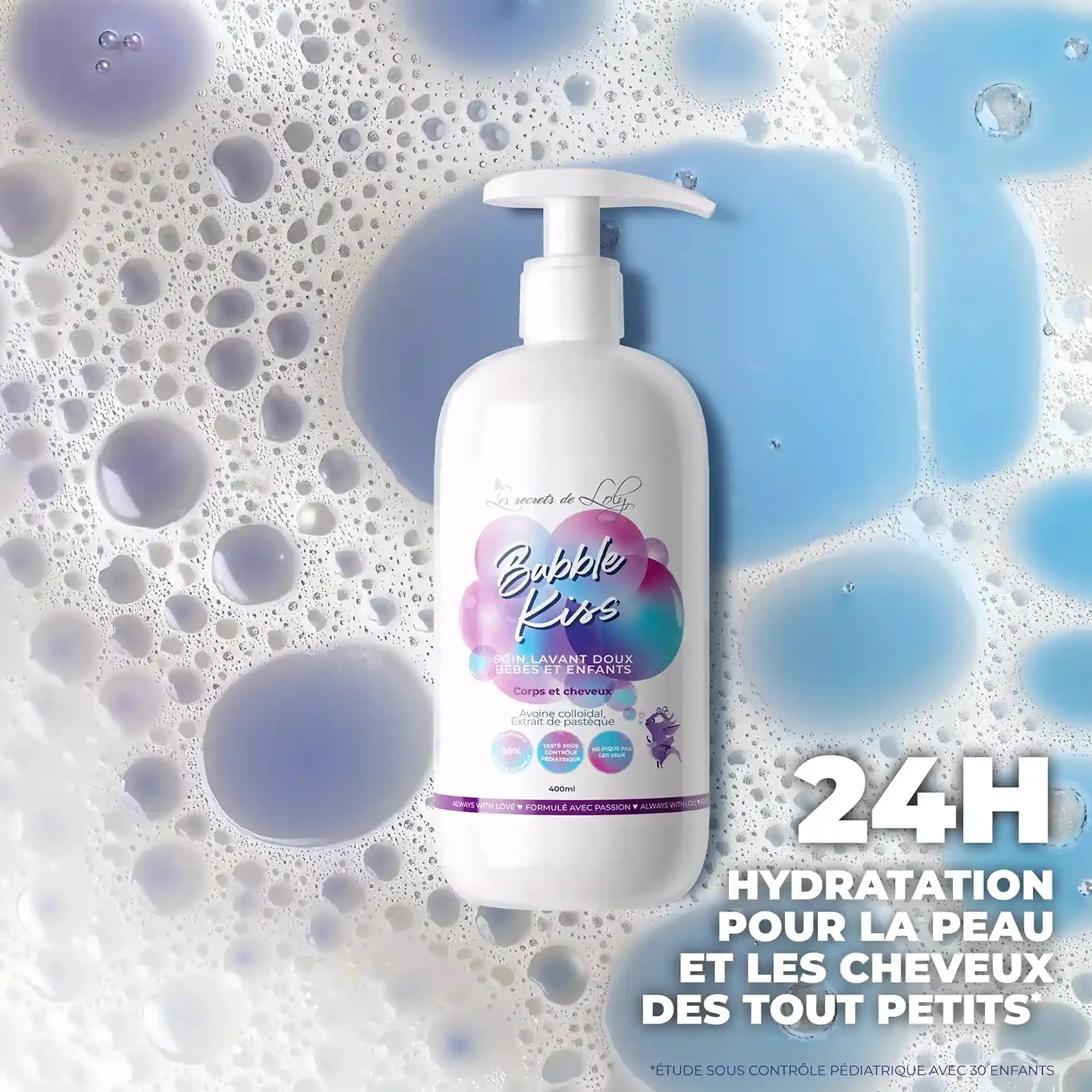Soin Lavant Doux Bébé/Enfant Bubble Kiss Les Secrets de Loly 400 ML - Image 3