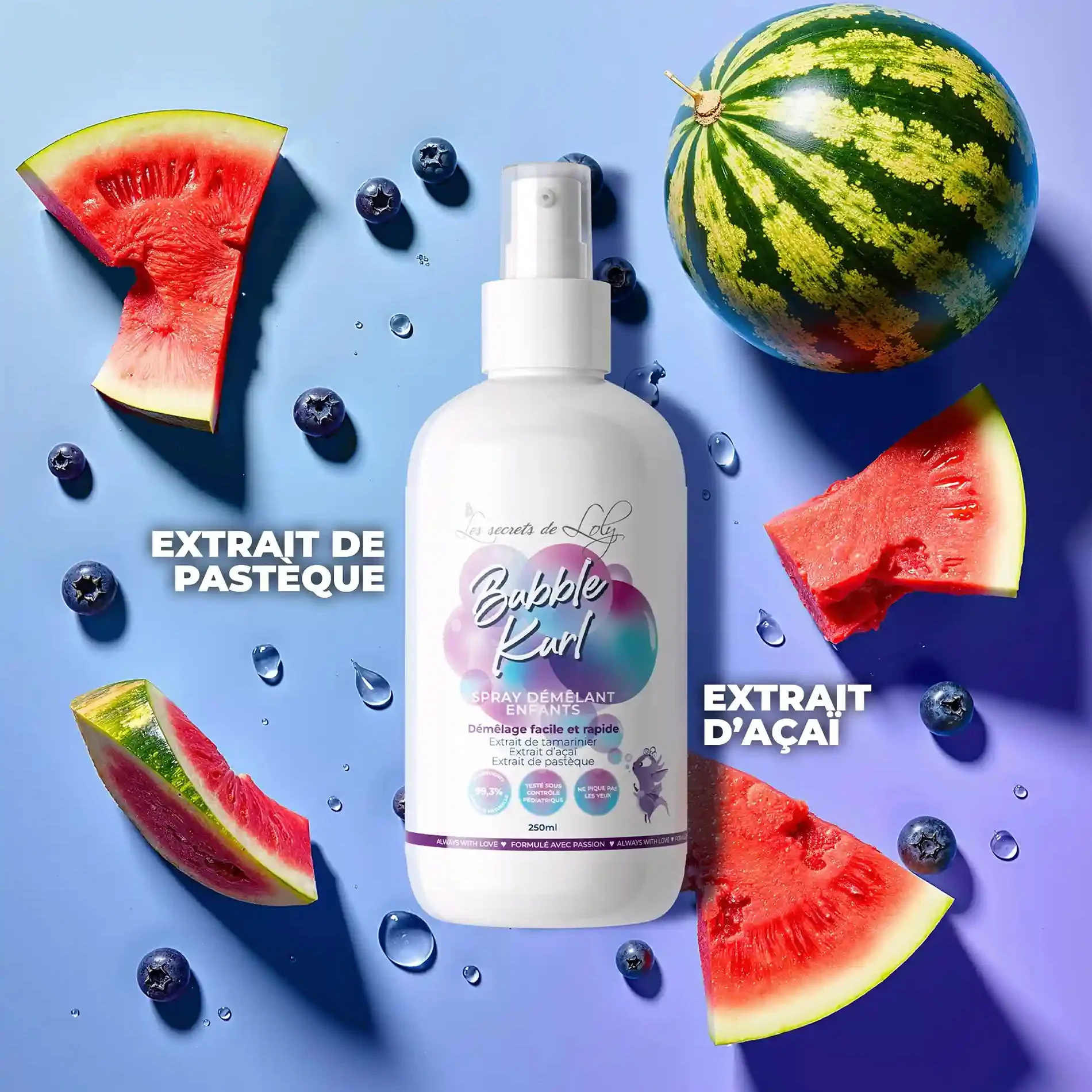 Spray Démêlant Enfant Bubble Kurl Les Secrets de Loly 250 ML - Image 3