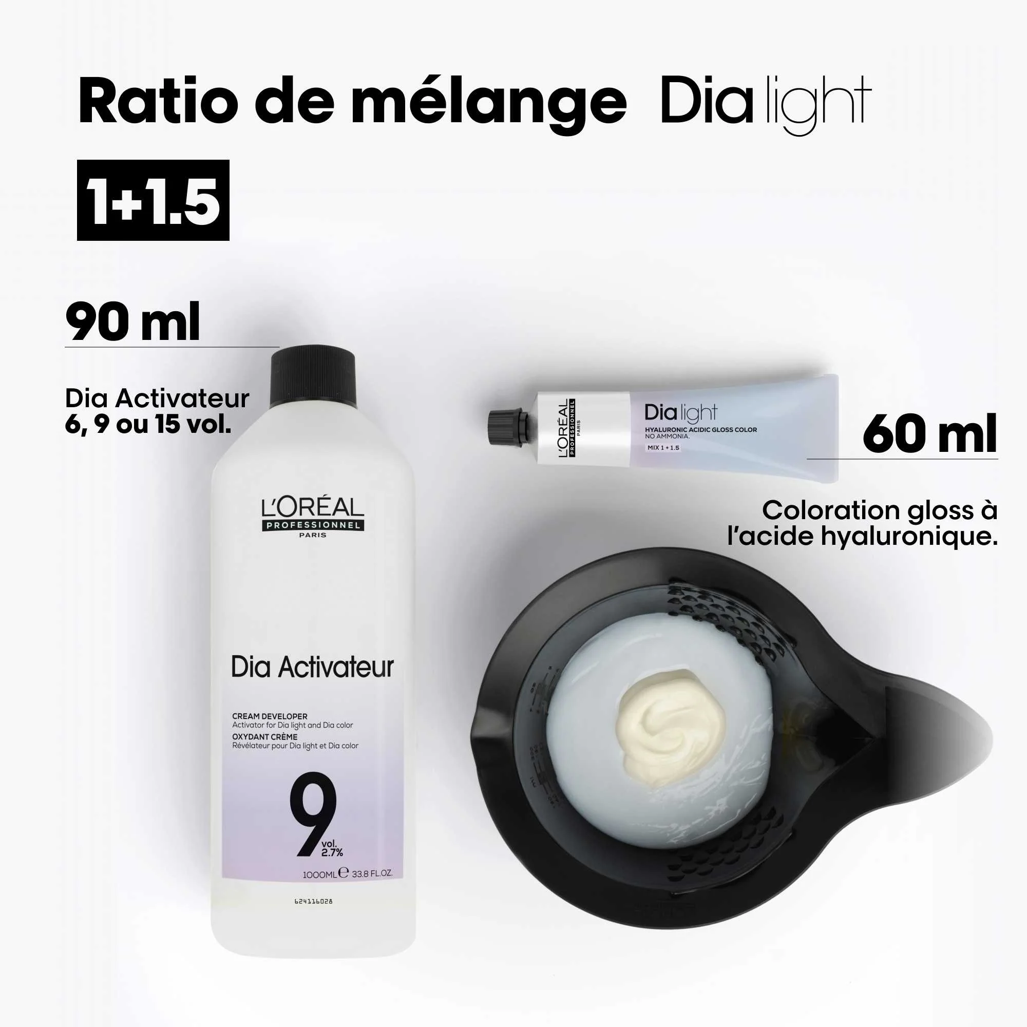 Tube Coloration Dia Light L'Oréal Professionnel 60 ML (NOUVELLE FORMULE) - Image 4