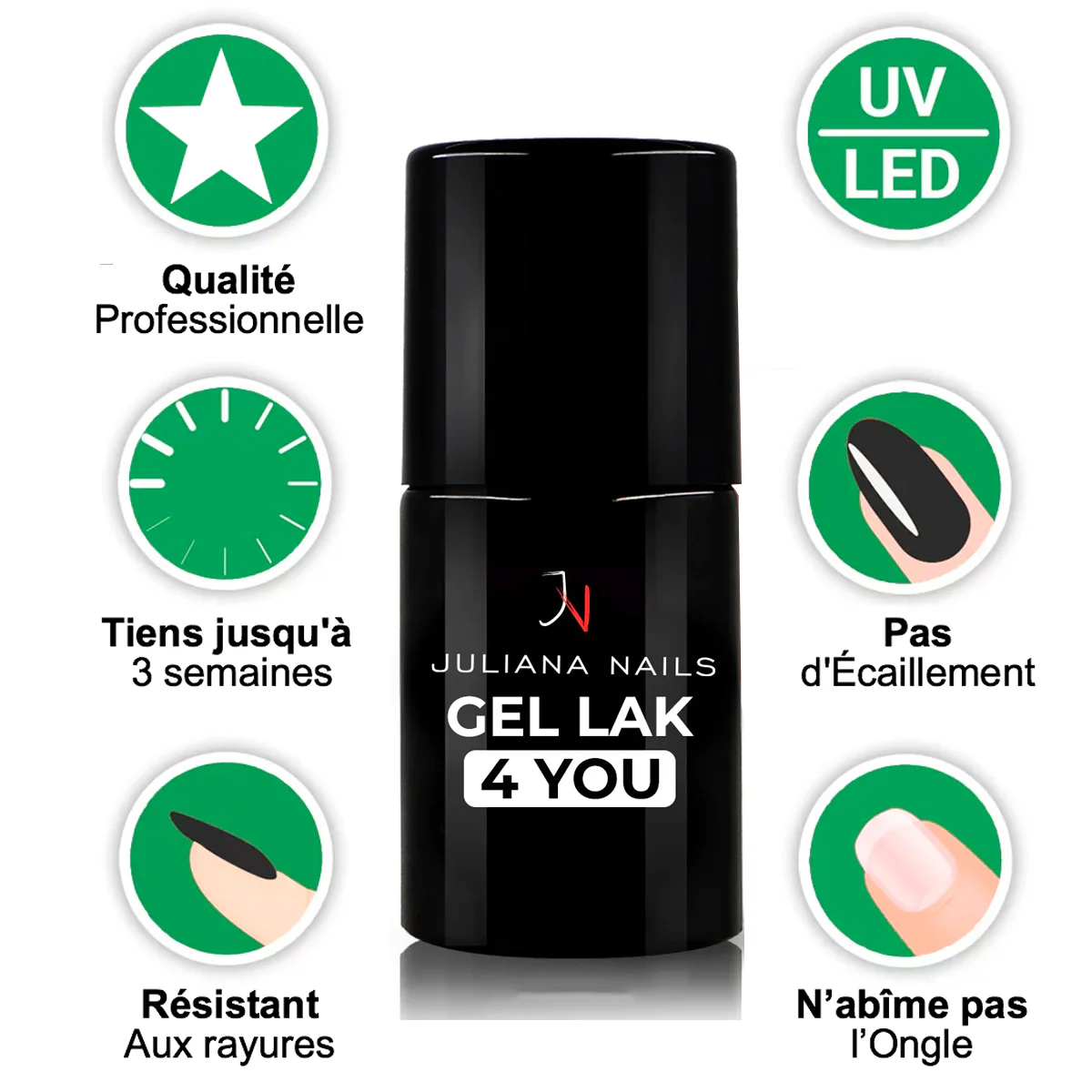Vernis Semi-Permanent Vegan Juliana Nails Joy Only 6 ML - Image 3